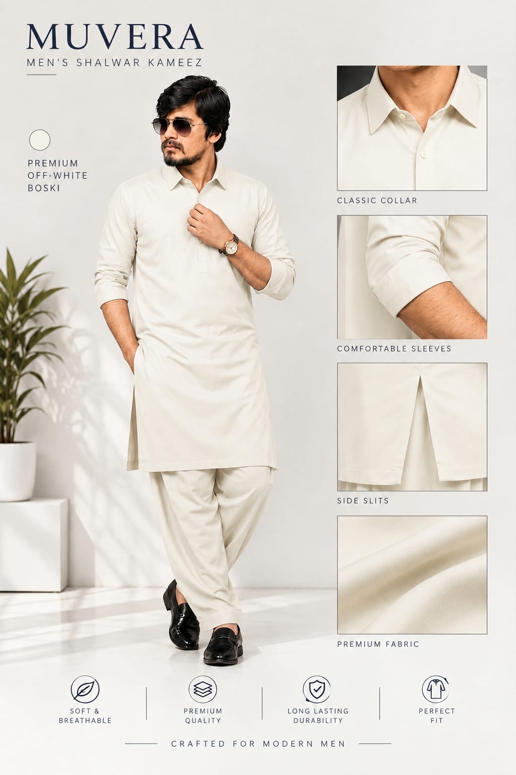 Muvera Classic Unstitched Shalwar Kameez
